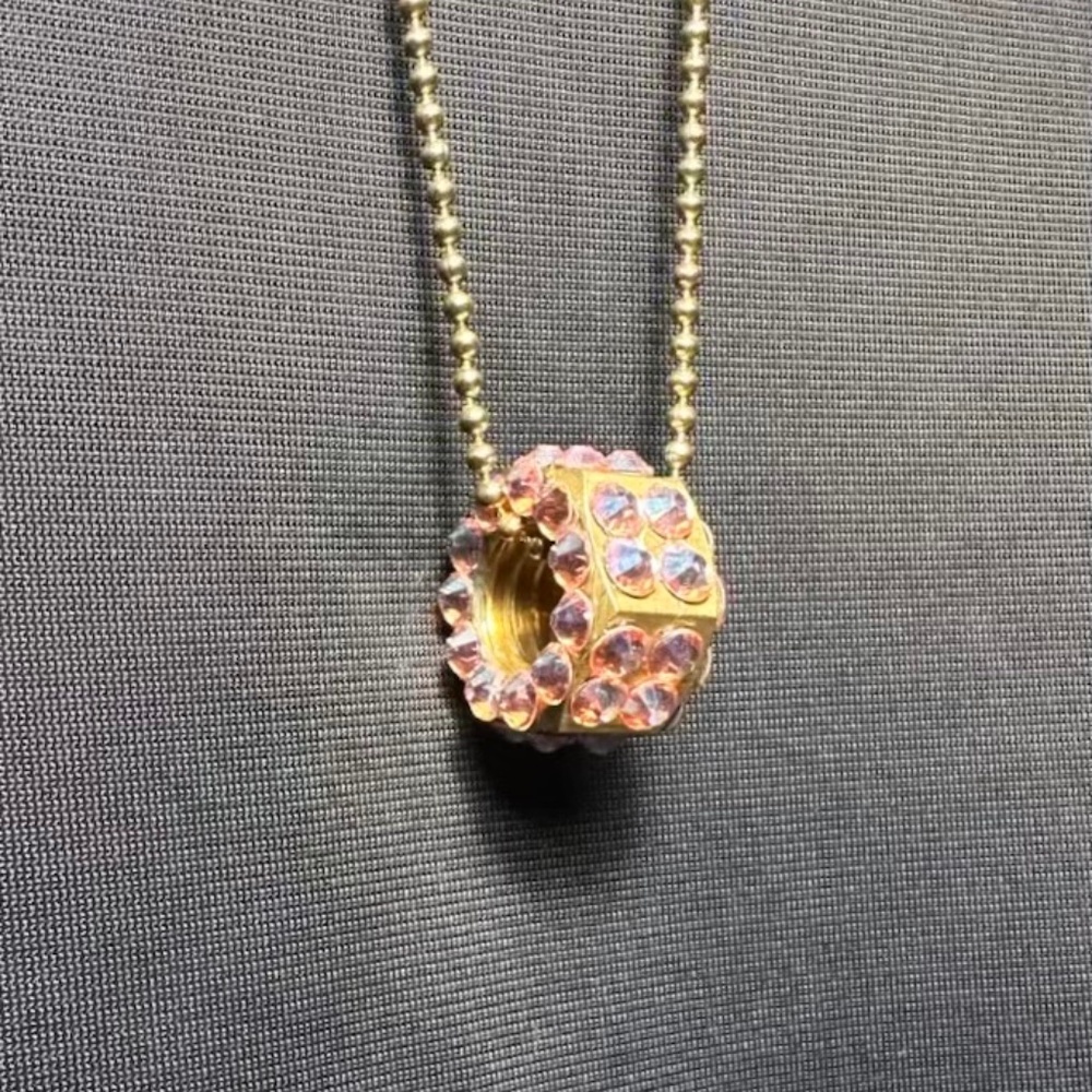 Dazzling Pink Rhinestones Pendant Necklace